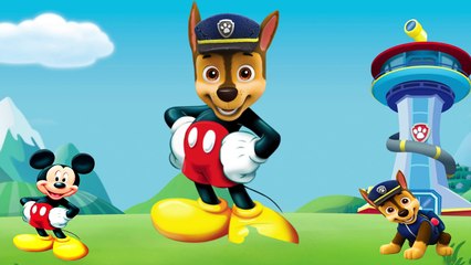 Paw Patrol Transforms Into Mickey Mouse Clubhouse Finger Family Nursery Rhymes Songs for c