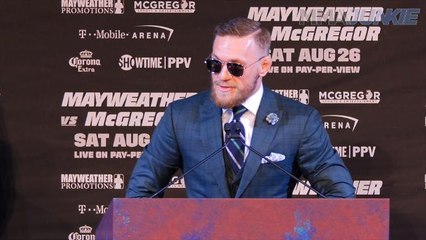 Conor McGregor addresses media ahead of The Money Fight