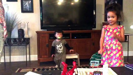 Adorable kids sing worship song and dance