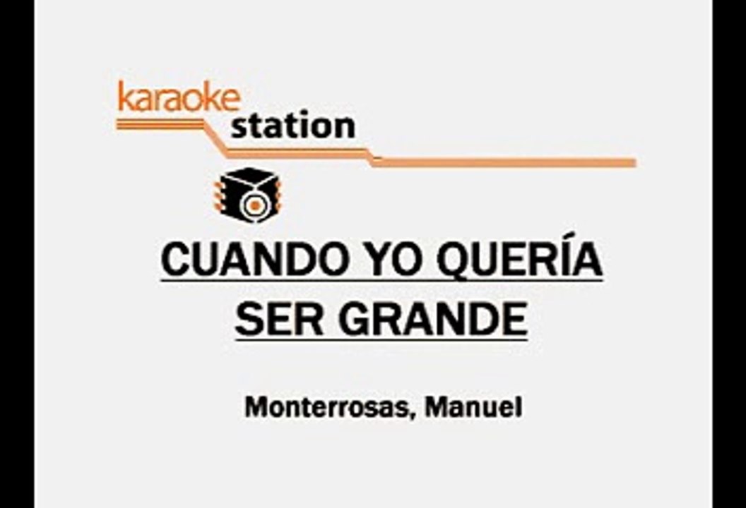Cuando yo quería ser grande - Alejandro Fernández (Karaoke con voz guia)