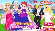 Y damas de honor Vestido para juego Chicas princesas prisa hasta rapunzel ariel elsa