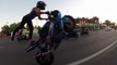 Crazy girl does motorcycle stunts on St. Louis streets 2015
