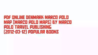 PDF Online Denmark Marco Polo Map (Marco Polo Maps) by Marco Polo Travel Publishing (2012-03-12) Popular Books