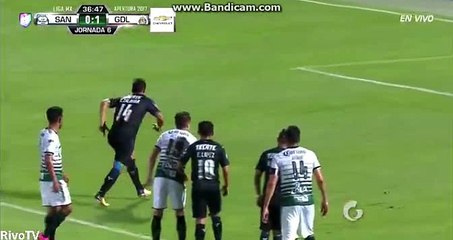Angel Zaldivar Caviedes Goal ~ Santos Laguna vs Guadalajara Chivas 0-1