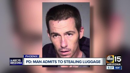Police say a man has admitted to stealing luggage from Sky Harbor, and he's not the only person doing this