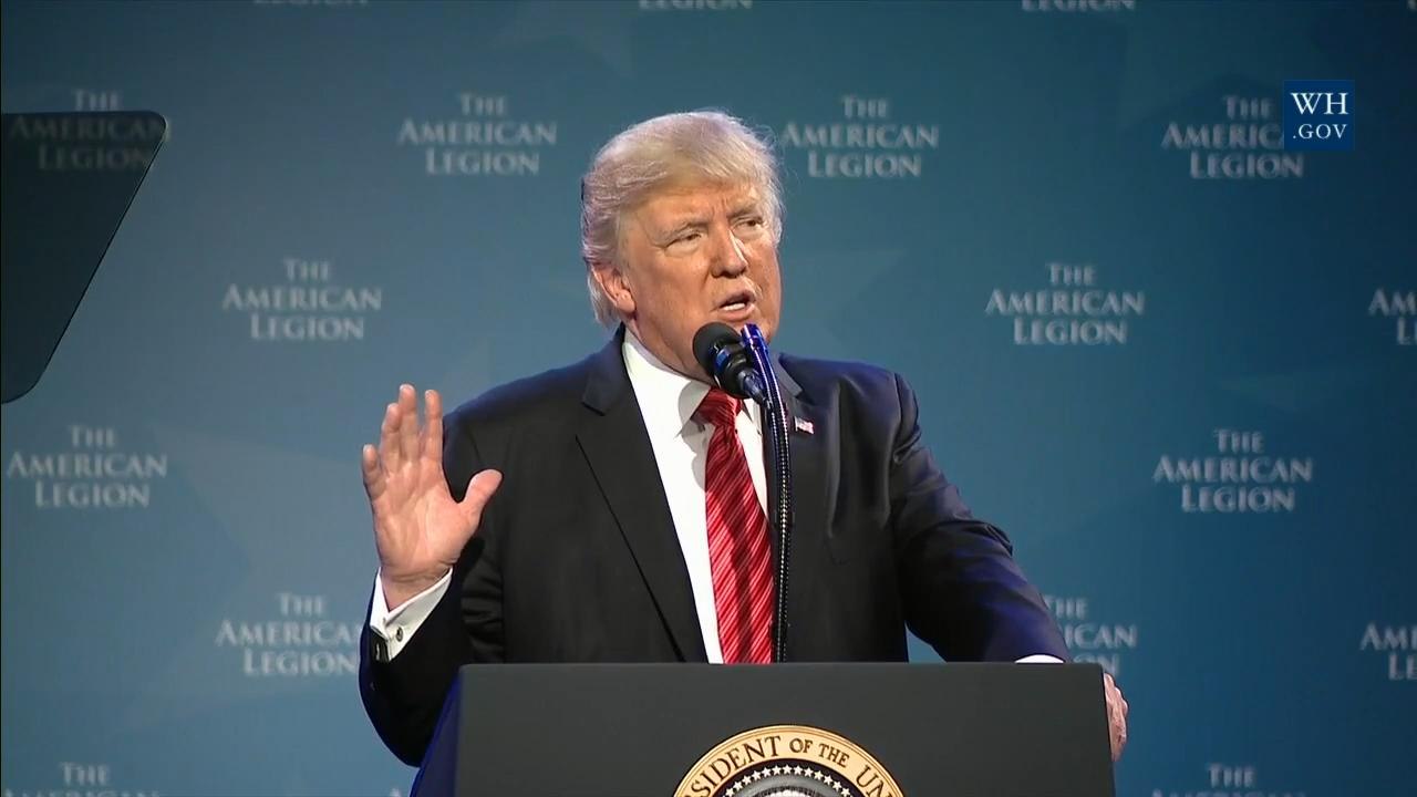 President Trump Honors Veterans of 'The American Legion'