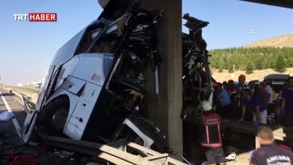 Eskişehir-Ankara karayolunda yolcu otobüsü kazası