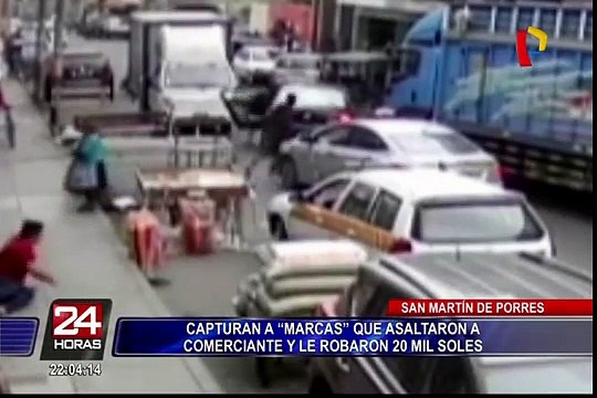 Capturan a 'marcas' que le robaron 20 mil soles a comerciante en La Victoria