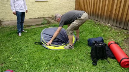 Wurfzelt, alles klar.