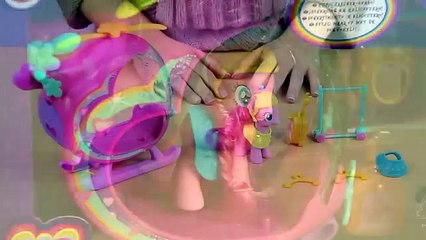 Hélicoptère petit mon tarte auriculaire poney arc en ciel Arc-en-hélicoptère de Pie playset de