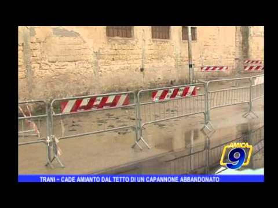 Trani | Cade amianto dal tetto di un capannone abbandonato