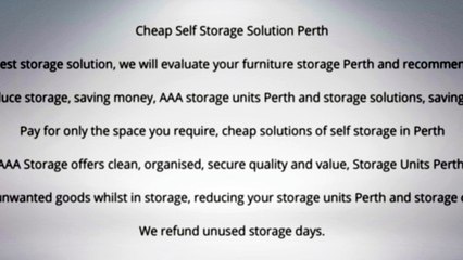 Cheap Self Storage Solution in Perth
