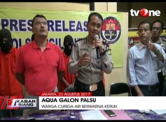 Polisi Bongkar Kelompok Pemalsu Air Mineral Galon