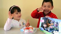 Salle de classe des œufs porc Princesse jouets Peppa playset kinder surprise disney barbie | thechildhood
