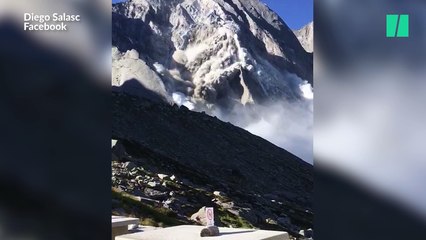 Les images de l'impressionnant glissement de terrain qui a fait huit disparus en Suisse