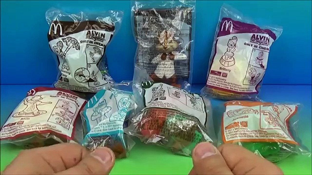 new McDONALDS ALVIN AND THE CHIPMUNKS 3 HAPPY MEAL SET OF 7 TOYS VIDEO REVIEW