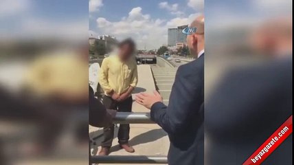 Bakan Soylu, intihara kalkışan vatandaşı ikna etti