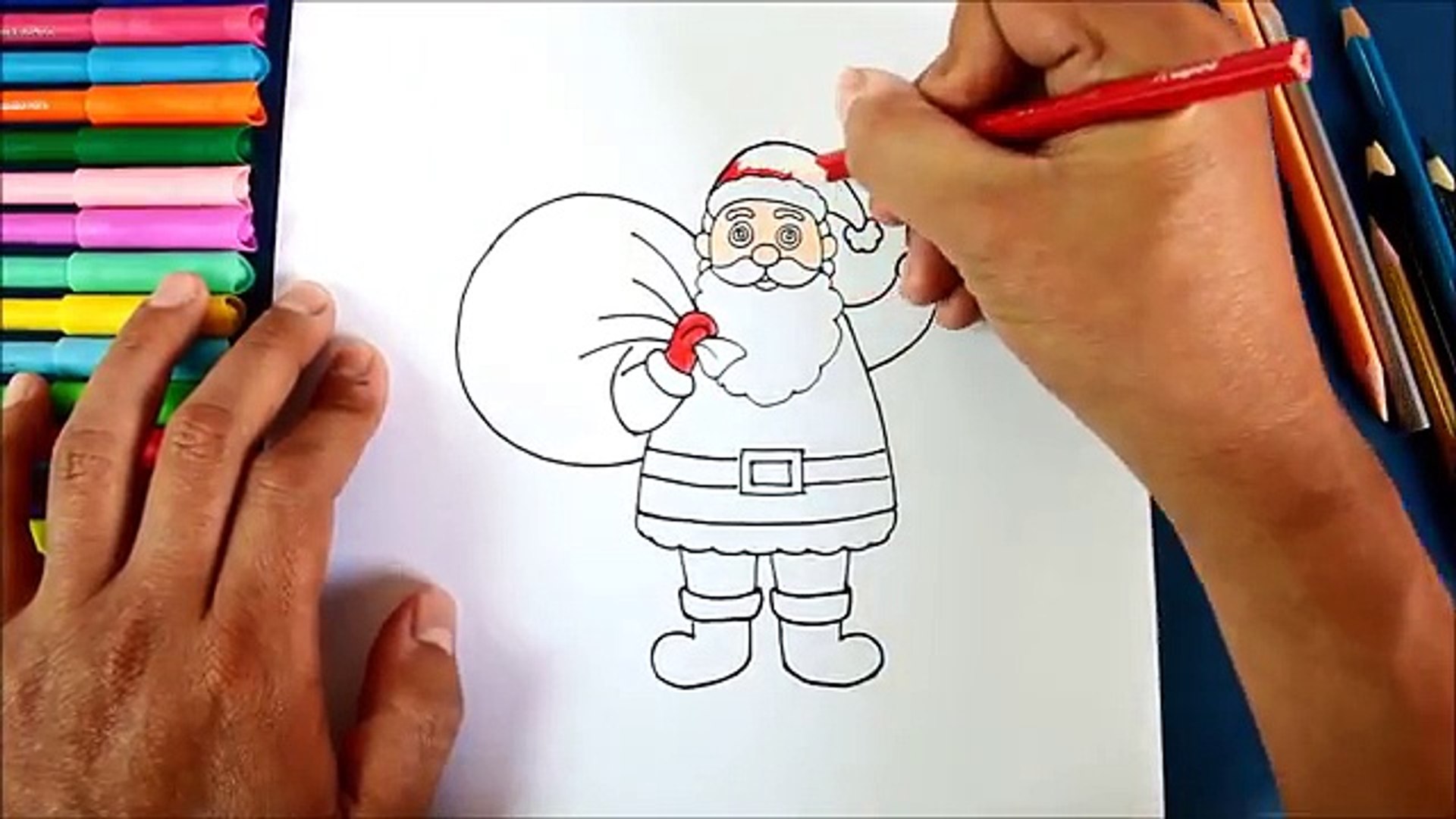 Cómo dibujar a Papa Noel en su Trineo | How to draw Santa Claus Flying on  his Sleigh - video Dailymotion