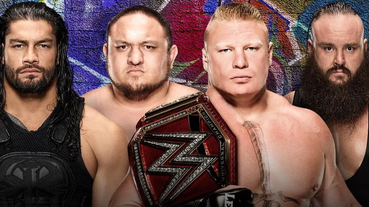 Campeonato Universal WWE SummerSlam 2017 - Strowman machaca a Lesnar contra las mesas
