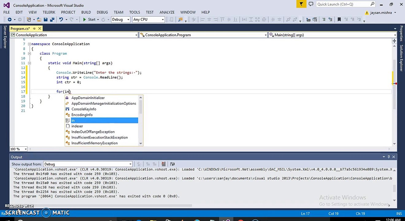Find The Space between the String in C#