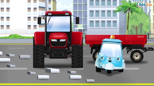 Мультики про машинки - Красный Бульдозер в работе - Новые Мультфильмы 2017 Видео для детей