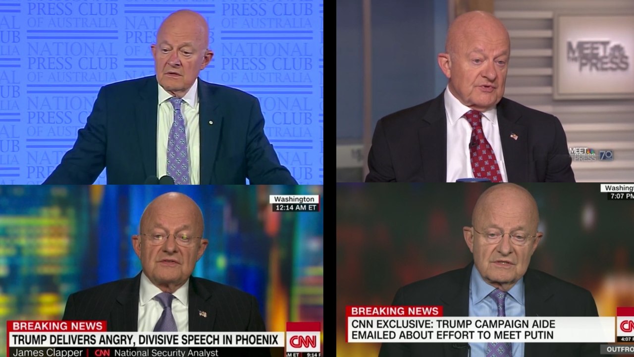 Four times James Clapper criticized President Trump