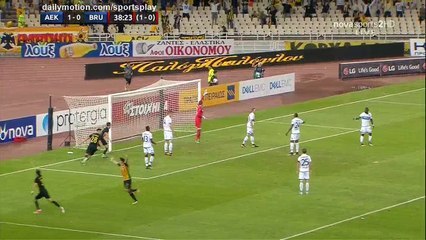 Andre Simoes Goal HD - AEK Athens FC 2 - 0 Club Brugge KV - 24.08.2017