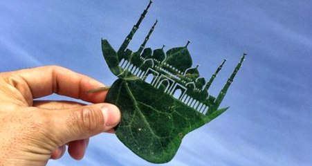 Yapraklarla Harikalar Yaratan Genç, Sosyal Medyada Fenomen Oldu!