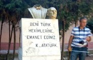Anamur'da Atatürk Büstüne Çirkin Saldırı