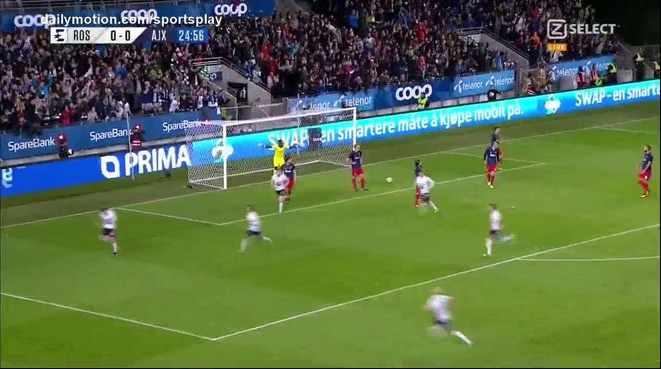 Nicklas Bendtner Goal HD - Rosenborg 1 - 0 Ajax - 24.08.2017 (Full Replay)