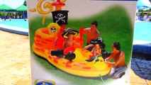 Isla pirata Niños para super piscina de trampolín juegos reproducirT enorme barco inflable del pirata