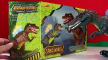 Dinosaure bats toi pour enfants lave pâte à modeler jouet vidéo volcans contre Spinosaurus t-rex