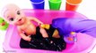Nombres compte bébé poupée couleurs vase bain temps Apprendre les couleurs argile vase jouets