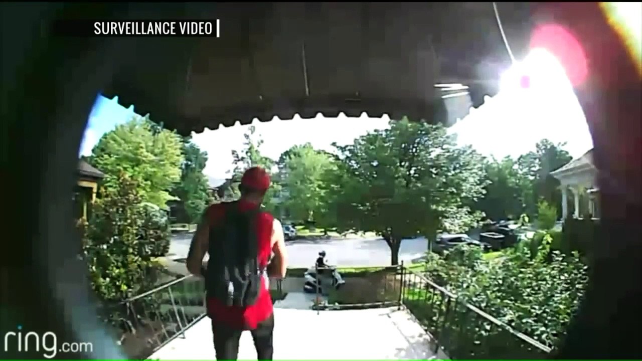 Surveillance Cameras Capture 'Porch Pirates' Unusual Getaway Vehicle