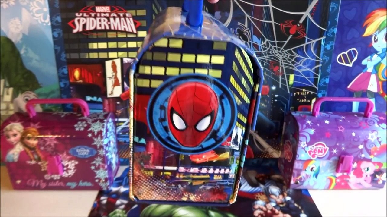 Ultimate Spider Man & Hot Wheels School Lunch Bag + Box Surprise European Collection