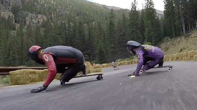 Neat Perspective Of Downhill Longboarding Race