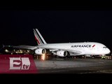 Aterriza en la CDMX el avión de pasajeros más grande del mundo: el Airbus A380/ Vianey Esquinca