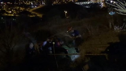 Uçuruma Yuvarlanan Kadın İçin Ekipler Seferber Oldu