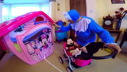 CryBaby Daddy pushing Minnie Mouse stroller/ Magic Wand/with Creative Celeste