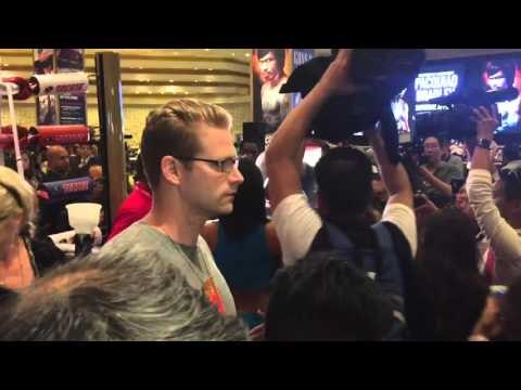 Bradley welcomed by fans at MGM Grand
