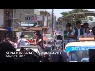 Grace Poe holds motorcade in Cavite