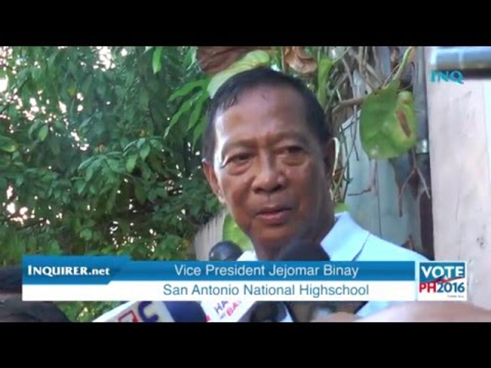 Binay casts vote in Makati