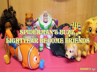 SPIDERMAN & BUZZ LIGHTYEAR BECOME FRIENDS BARBIE CHELSEA CLUB NEMO CARMELA LA CREME PETS PARADE SPHINX TRUCK APPLEJACK,