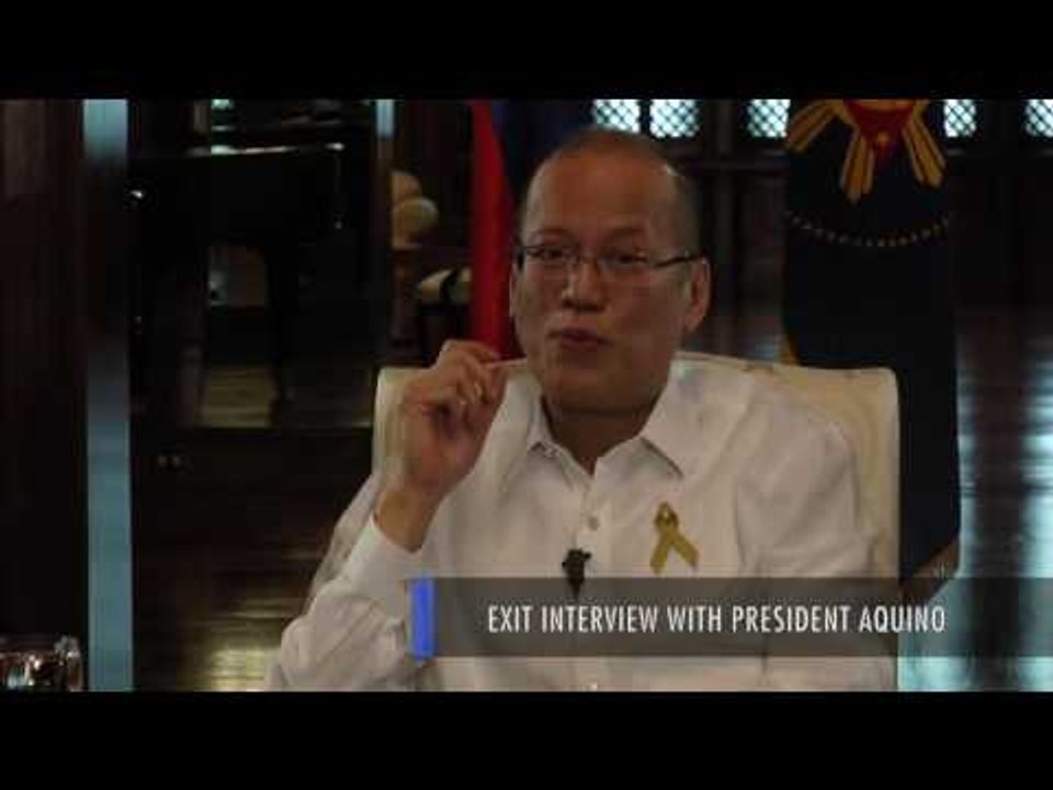 Exit interview with President Aquino