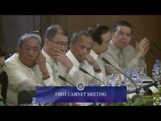 President Duterte holds first Cabinet meeting