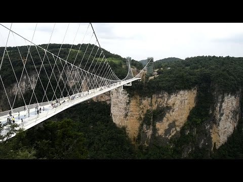 China opens longest glass bottom bridge in world