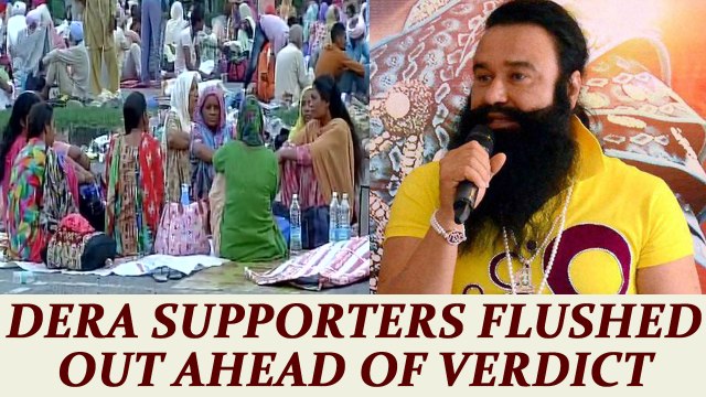 Ram Rahim Verdict : Police flushed out 100s of Dera followers from Panchkula | Oneindia News