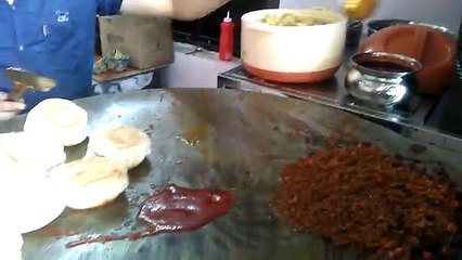 Indian New jumbo vadapav Indian street food mumbai.