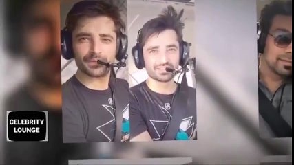 Hamza Ali Abbasi Flying In Helicopter