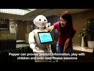 Mini "Pepper" robots start new jobs in Taiwan